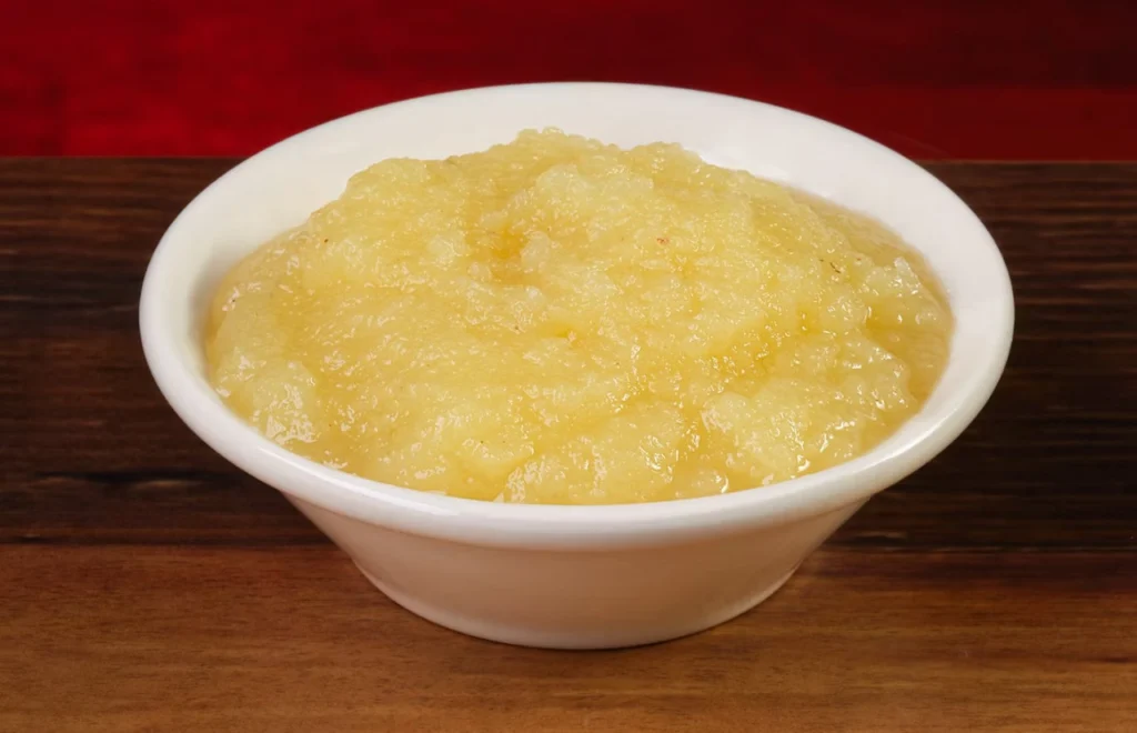 a bowl full of applesauce