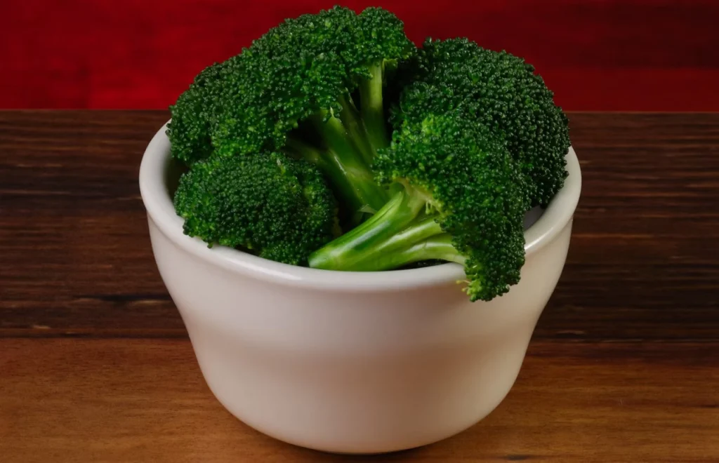 A bowl of fresh green broccoli