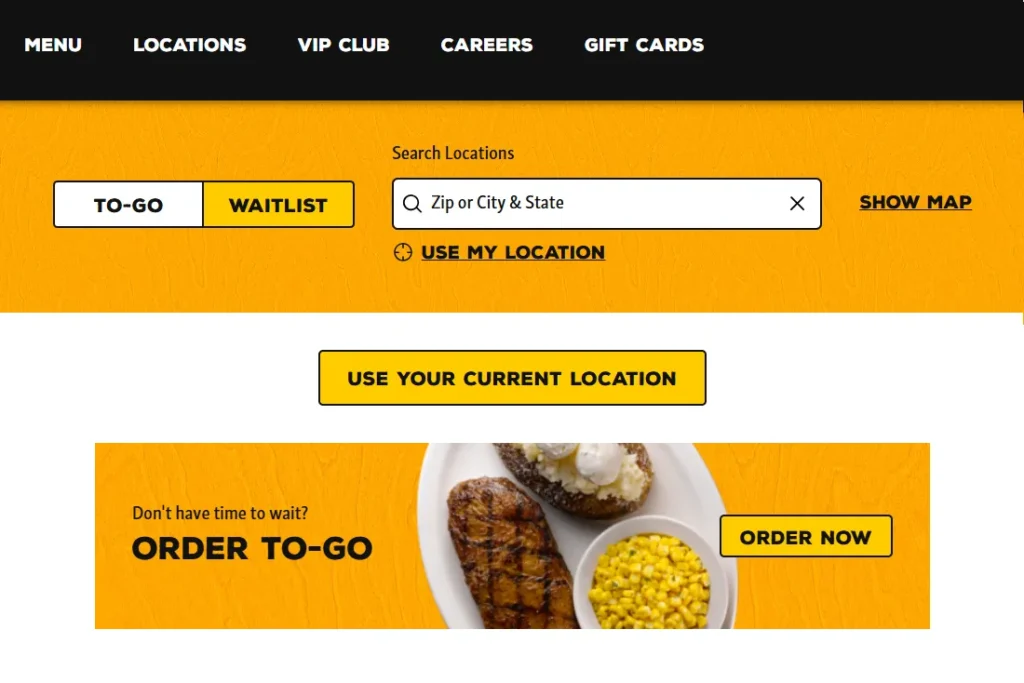 join texas Roadhouse waitlist via website