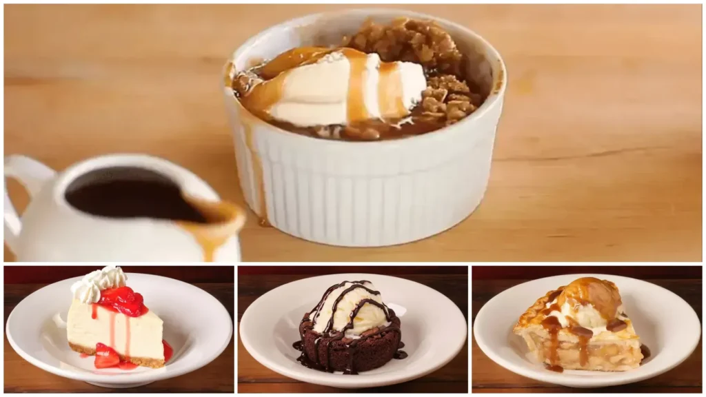 Dessert menu 1 Four dessert images from Texas Roadhouse Dessert Menu