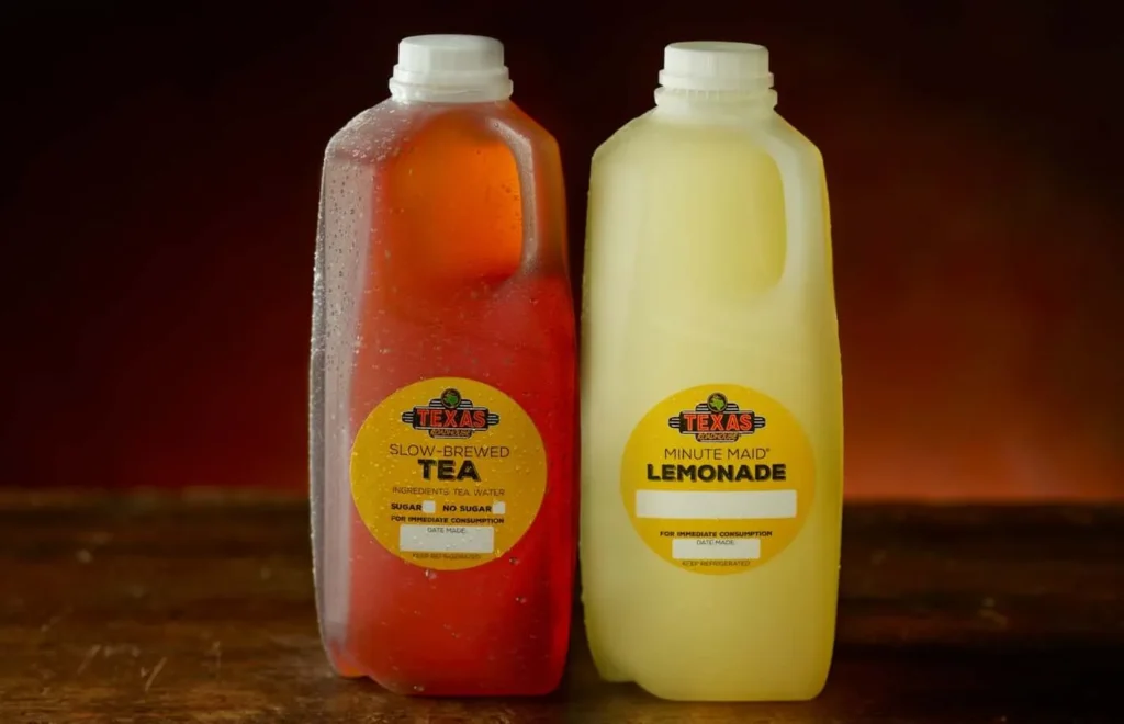 Texas Roadhouse Drinks Menu 7 Half Gallon of Iced Tea or Lemonade