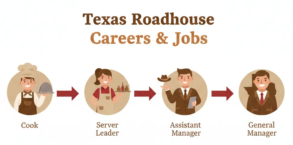 Jobs & Careers 5 Texas Roadhouse Careers and Jobs text and Success icons