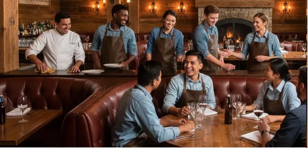 Jobs & Careers 1 Employees laughing at Texas Roadhouse Restaurant