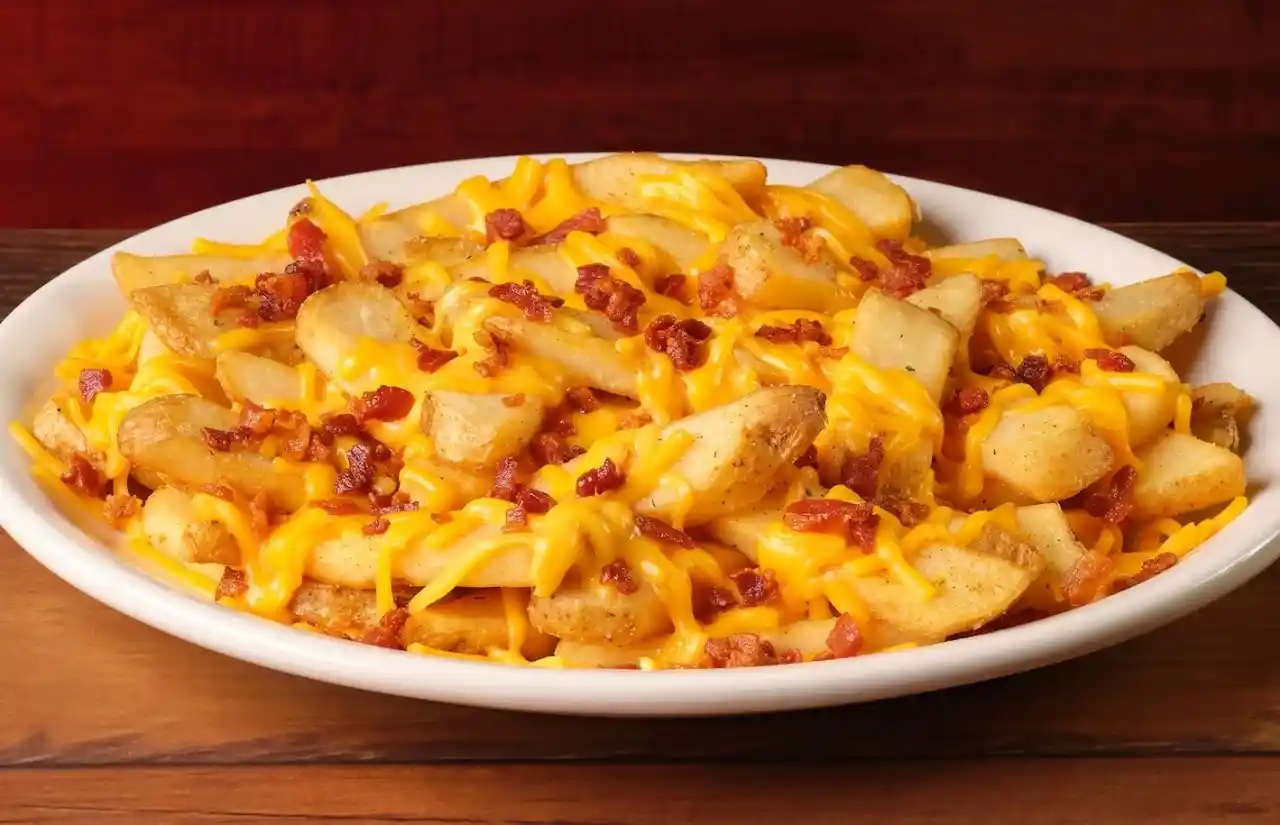 home page 8 Golden Cheese Fries piled high and drizzled with melted cheddar