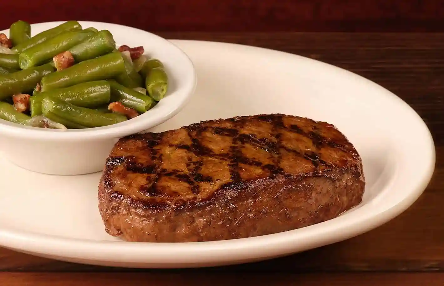 home page 86 Ranger meal—Andy's steak served with green beans