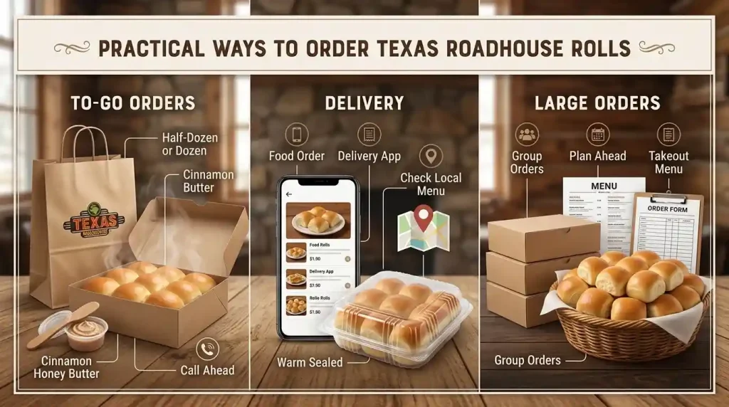 Texas Roadhouse Rolls 4 Ways to order Texas Roadhouse rolls for takeout, delivery, and large orders